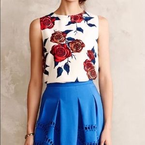 Anthropologie Botanica Blouse by Darling Sz XS